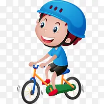 自行车比赛骑车的男孩