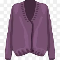 冬季紫色毛线衣服