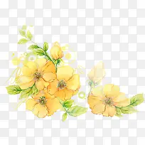 金色花朵装饰素材图
