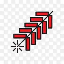 手绘的鞭炮