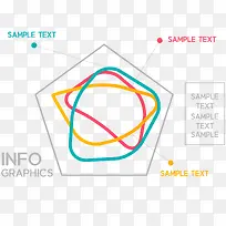 彩色曲线信息图表