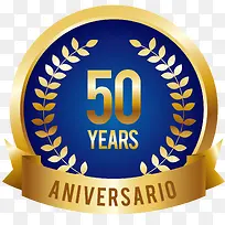 金色50周年庆典LOGO设计