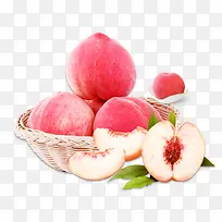 粉色清新水蜜桃水果食品