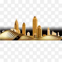 金色创意房地产商务建筑黑金元素