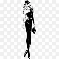 手绘美丽女郎