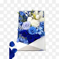 鲜花礼盒蓝色花卉