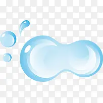 蓝色水珠矢量图