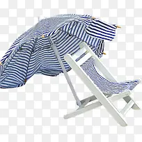 卡通条纹沙滩海边遮阳伞座椅