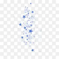 蓝色简约闪耀星星效果元素