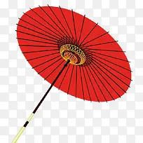 红色中式油纸伞