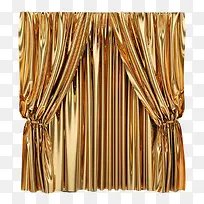 金色绸布窗帘