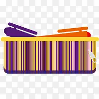 紫色竖向密集条纹笔盒