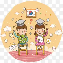 幼儿园可爱毕业图