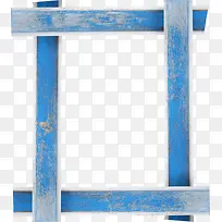 蓝色木板边框