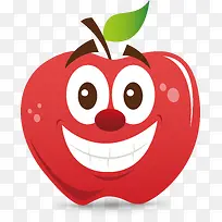 卡通可爱水果高级矢量苹果