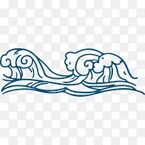 世界海洋日手绘海浪