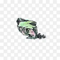中国风技法淡墨干墨绘画