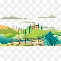 彩绘乡间清新美景
