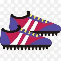 紫红色足球比赛球鞋