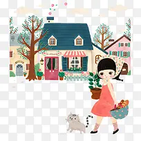 悠闲的小女孩