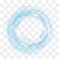 蓝色科技圆环元素