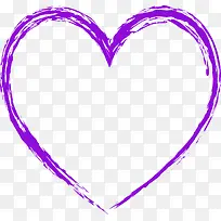 紫色线条爱心