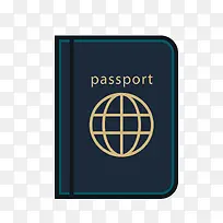 灰黄色出国旅行护照