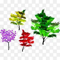 彩色树图片高清免扣素材