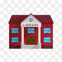 扁平式校园图书馆建筑