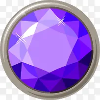 奢华紫色圆形宝石