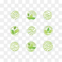 绿叶环保意识图标合集