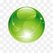 创意绿色质感矢量五彩球