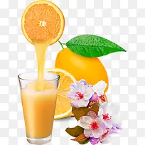 香甜可口的橙汁