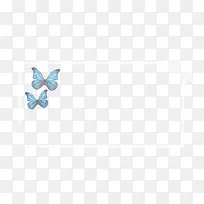 蓝色蝴蝶边框