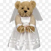 穿婚纱的熊