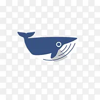 遨游的鲸鱼PNG