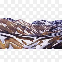 高原雪山免抠素材