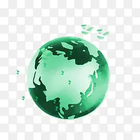 绿色地球立体3d