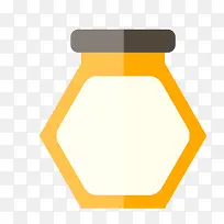 矢量卡通简洁扁平化蜂蜜瓶子