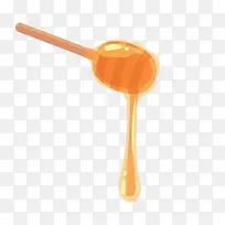 黄色手绘蜂蜜搅拌棒