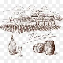 2017酒类洒窖矢量素材