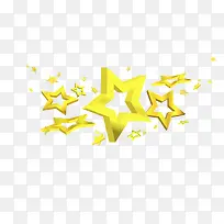 黄色3D星星