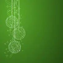 圣诞吊球绿色背景