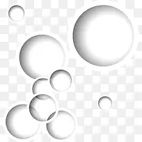 矢量几何白色泡泡