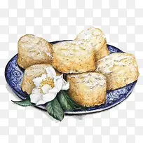 水彩食物