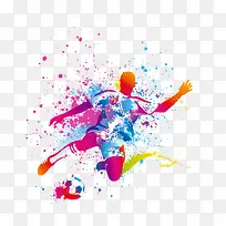 2018世界杯足球比赛海报设计插画