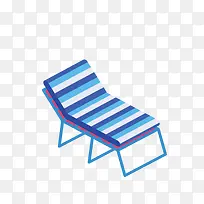 蓝白条纹懒人躺椅