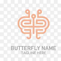 粉色可爱蝴蝶logo
