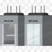 灰色立体公司电梯