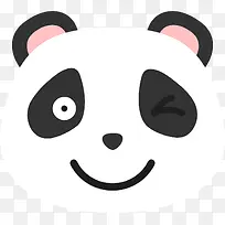 微笑卡通可爱小熊猫